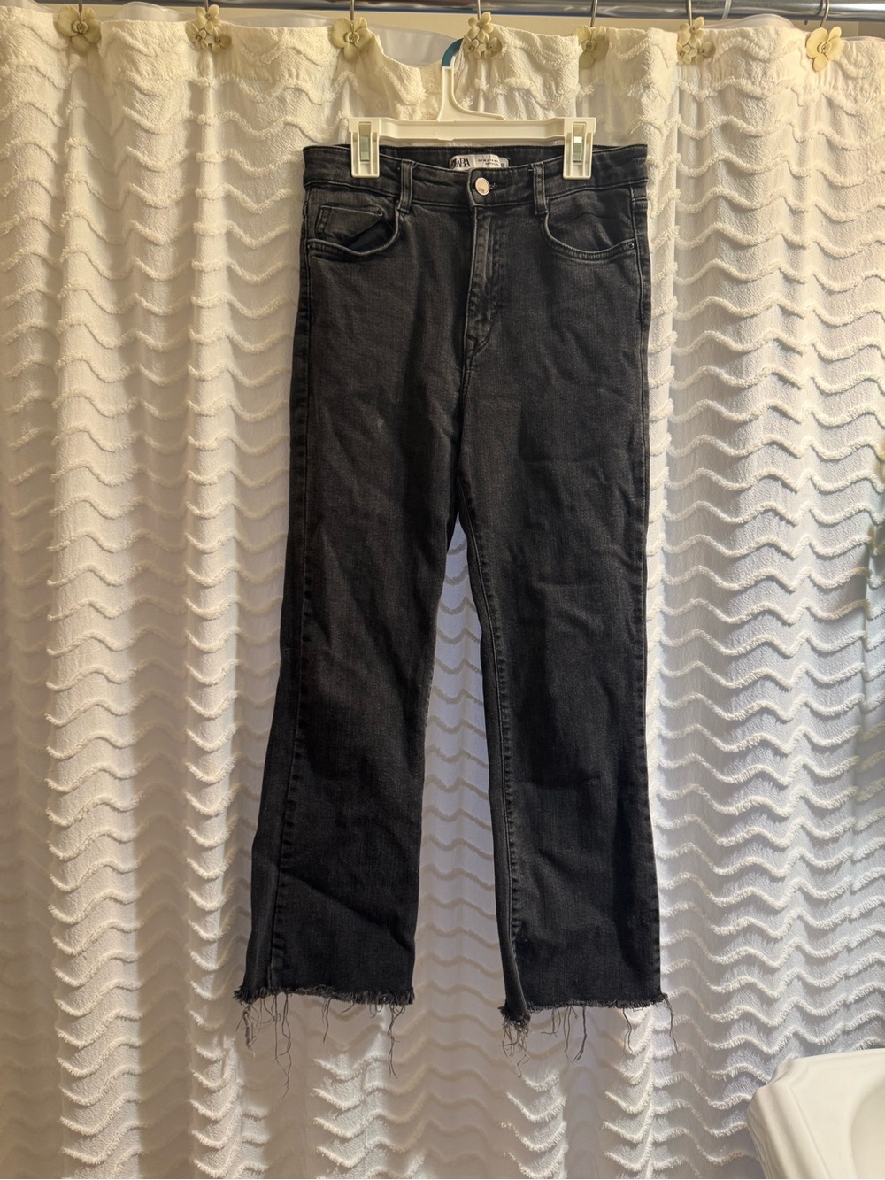 Zara Black-Gray Washed Denim Jeans